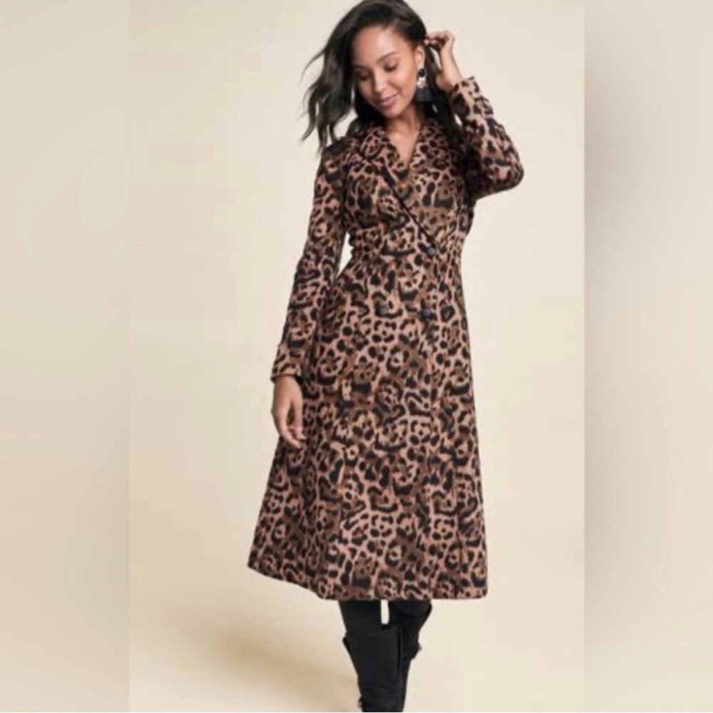 NWOT Venus Long Double Breasted Coat